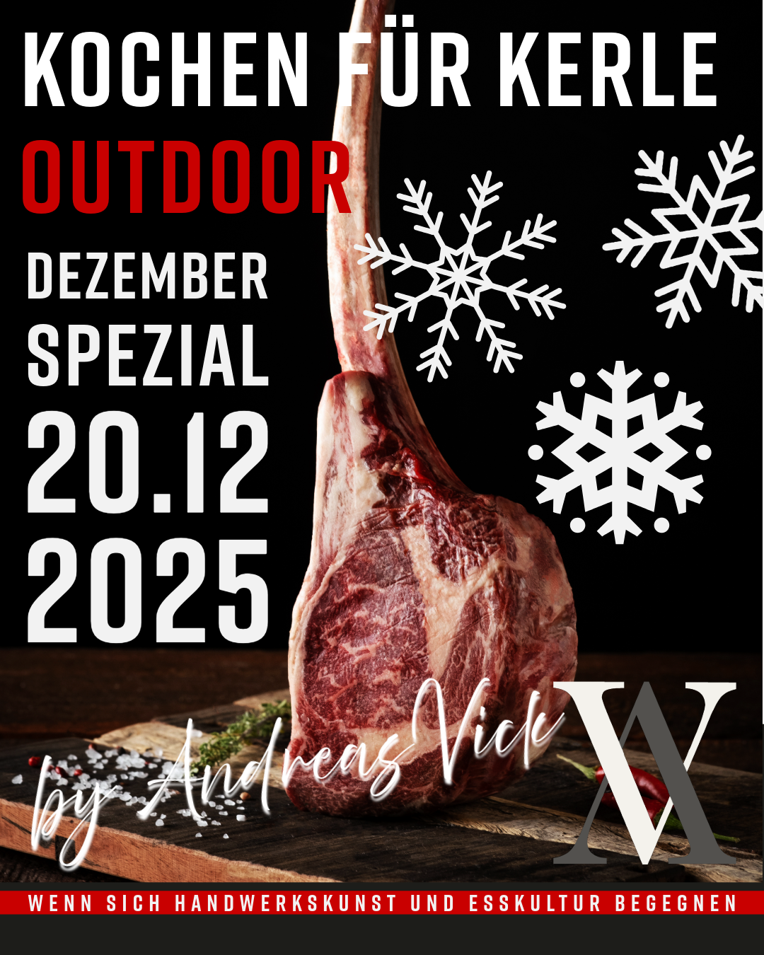 Kochen für Kerle Outdoor Samstag 20. Dezember 2025 139€